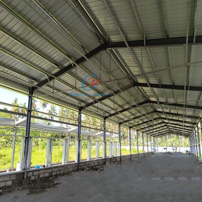Structure préfabriquée en acier Poule à volaille Facilité de nettoyage Pour l'élevage porcin