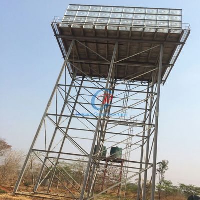 Tour de réservoir d'eau en acier galvanisé écologique durable pour les bâtiments verts