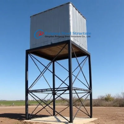 Tour de réservoir d'eau en acier pressé avec réservoir d'eau en acier hauteur 8 m
