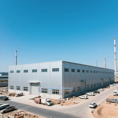 Entrepôt en structure d'acier préfabriquée personnalisée avec panneaux isolants et acier léger