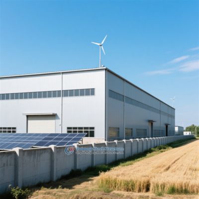 Entrepôt à structure en acier sur mesure avec finition galvanisée ou peinte