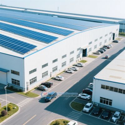 Entrepôt personnalisé en structure d'acier avec panneaux sandwich isolés