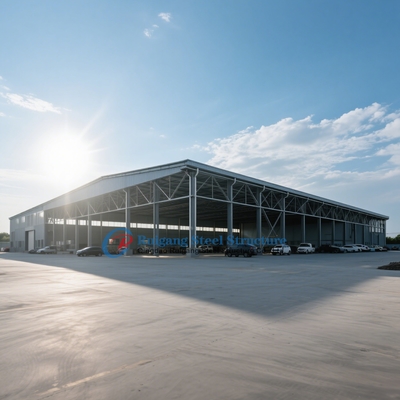 Construction d'atelier de structure en acier PEB préfabriqué de haute qualité avec panneau sandwich isolé
