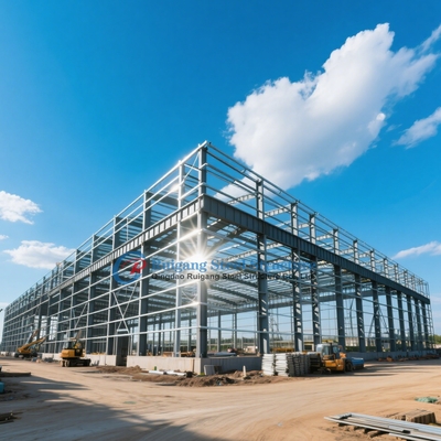 Construction de structures en acier préfabriquées pour atelier avec mur isolé