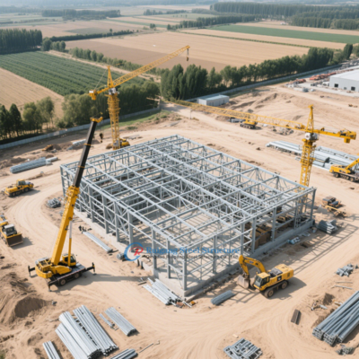 Usine de bâtiment préfabriqué en acier PEB à grande portée pour cimenterie